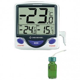 Digi-Sense 94460-82 Jumbo Fridge/Freezer Digital Thermometer, Bottle Probe, -58 to 158&amp;deg;F-