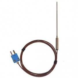 Digi-Sense WD-08113-65 Hypodermic Penetration-Tip Thermocouple Probe, Type T, 4in-