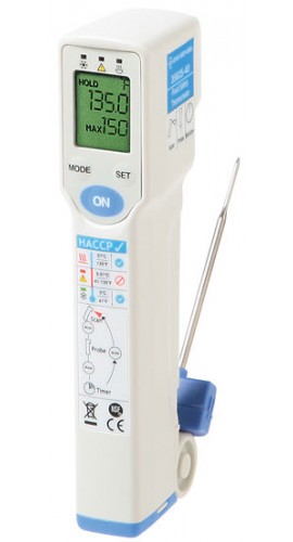 Digi-Sense WD-35625-40 Food Safety Infrared Thermometer with Probe-