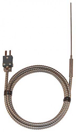 Digi-Sense WD-93607-20 Hypodermic-Tip Thermocouple Probe, Type J, Grounded Junction-