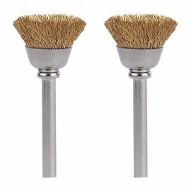 Dremel 536-02 Brass Brushes, 0.5&quot;, 2-pack-