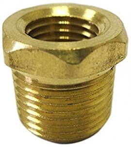 Dwyer 110-DB Brass Pipe Bushing Fitting, &amp;frac12;&amp;quot; male to &amp;frac14;&amp;quot; female NPT-