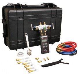 Dwyer 490A-6-HKIT Manom&amp;egrave;tres num&amp;eacute;riques &amp;agrave; main humides/humides avec kit compteur hydronique (0-200 PSI)-