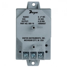 Dwyer 668-7 Differential Pressure Transmitter (0-25&quot;w.c.)-