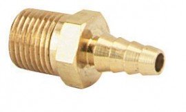 Dwyer A-339 Adaptateur, laiton, 1/8" NPT &amp;agrave; 3/8" D.I. pour tube en caoutchouc ou 1/8" D.I. pour tube en plastique-