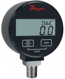Dwyer DPGW-00 Digital Pressure Gauge for Liquid/Gas with 1% Accuracy, -30"Hg to 0 psi-