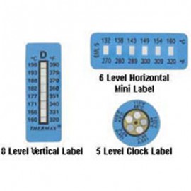 Dwyer KS-0304 Clock Temperature Label (241 to 280&amp;deg;F/116 to 138&amp;deg;C) with 5 levels-