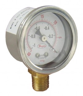 Dwyer SG1-B10721N Industrial Pressure Gauge, 0 to 200 psi, bottom connection-