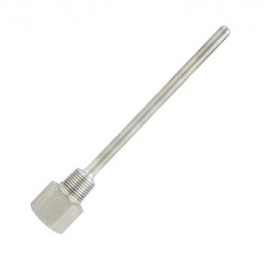 Dwyer TE-TNS-N125N-12 Series TE-TNS 316 Stainless-Steel Thermowell, 12", 0.5" internal and 0.75" external connections-