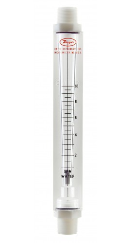 Dwyer VFCII-121 Flow Meter, 5&quot; Scale, 4-25 SCFM Air-