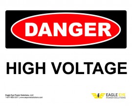 Eagle Eye BA-SIGNS-VOLT Danger: High Voltage Sign-