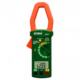 Extech 380976-K-NIST Single/Three Phase 1000A AC Power Clamp Meter Kit,  -