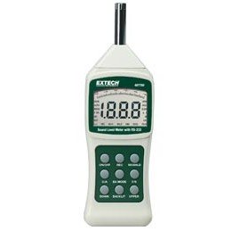 Extech 407750 Sound Level Meter with with Background Sound Absorber, -