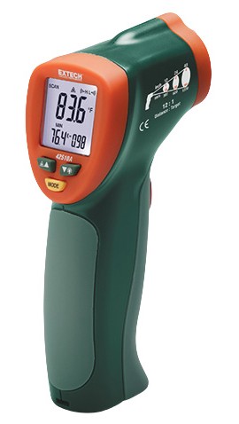 Extech 42510A Mini Infrared Thermometer with laser pointer, -58 to 1200°F, 12:1-