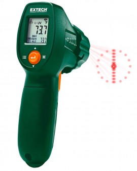 Extech IR300UV Infrared Thermometer with UV Leak Detector, -30 to 500&amp;deg;C, 12:1-