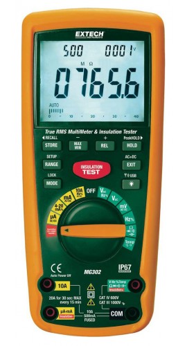 Extech MG302 True RMS Wireless Multimeter/Insulation Tester, 4000M&amp;Omega;-