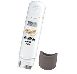 Extech PH50 Waterproof pH Pen, 2 to 12pH Range-