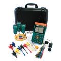 Extech PQ3350-1-NIST 3-Phase Power &amp; Harmonics Analyzer, 12&quot; Flexible Current Clamp Probes, -