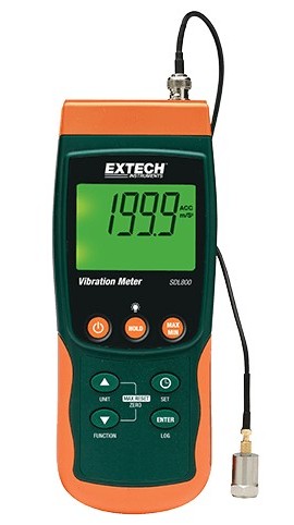 Extech SDL800-NIST Vibration Meter/Data Logger with NIST calibration certificate, 656&#039;/s&lt;sup&gt;2&lt;/sup&gt;-