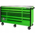 Extreme Tools EX7217RCQGNBK Coffre d'outils roulant, 1.83 m, vert avec poign&amp;eacute;es noires-