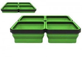 EZRED EZTRAY-QGR Plateau quadruple magn&amp;eacute;tique extensible pour pi&amp;egrave;ces, vert-