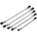 EZRED WR5 ml Ensemble de cl&amp;eacute;s &amp;agrave; cliquet, lot de 5, t&amp;ecirc;te articul&amp;eacute;e verrouillable-