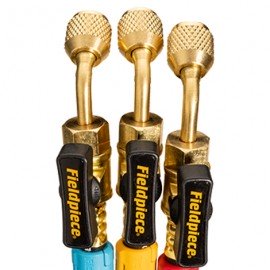 Fieldpiece HR3B Ball Valve Refrigerant Hose Set, 1/4&amp;quot;, 3-pack-