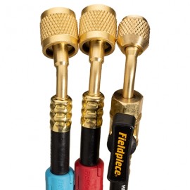 Fieldpiece HR3C Refrigerant Hose Set Combo with 1/4&amp;quot; low loss and 1/4&amp;quot; ball valve-