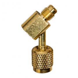 Fieldpiece RHCM45 Angled Adapter, 5/16&amp;quot; female x 1/4&amp;quot; male, 45&amp;deg;-