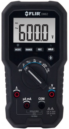 FLIR DM62 True RMS Multimeter, 600V-