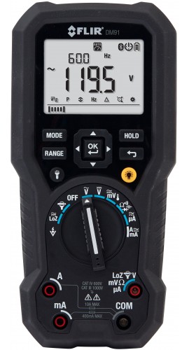 FLIR DM91 TRMS Industrial Multimeter, 1000 V-