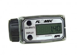 FLOMEC A109LMN025NA1 Low Flow Nylon A1 Flowmeter, Paddlewheel, 1-11 LPM, NPT-