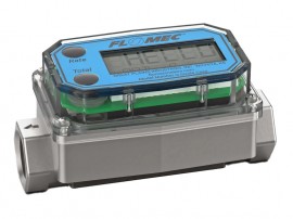 FLOMEC G2S-15-I-Q Turbine Flow Meter with Q9 display, stainless steel body and ISO7, 1-1/2&quot;, litre-
