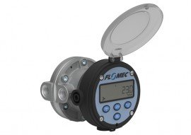FLOMEC OMS-015-N-R14 Oval Gear Flowmeter Medium Capacity with stainless steel body, FNTP and RT14 backlit rate totalizer, &amp;frac12;&quot;, gallons-