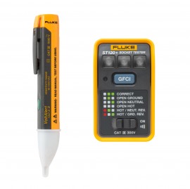 Fluke 1ACII/ST+/EIC Student Essential Kit with voltage and socket testers, 110 to 125 V AC , 90 to 1000 V-