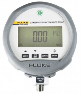 Fluke 2700G Series Digital Pressure Gauge, -15 to 15 psi with accreditation, 4.5&amp;quot; dial, &amp;frac14;&amp;quot; NPT male, bottomcast ZNAL housing-