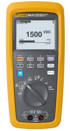 Fluke 283FC True RMS Wireless Multimeter, CAT III 1500 V, CAT IV 1000 V-