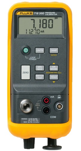 Fluke 718-30US Pressure Calibrator with Pressure Vacuum Pump, -12 to 30 PSI-