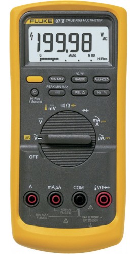Fluke 87V Multim&amp;egrave;tre industriel VEV avec la température, 1000 V, 10 A-