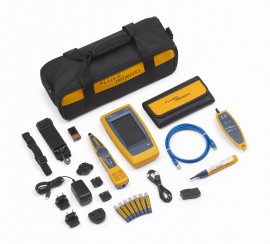 Fluke Networks LIQ-DUO-VFL-LFD LinkIQ Duo Cable, Network and Wi-Fi Tester Kit with VisiFault and FiberLert-