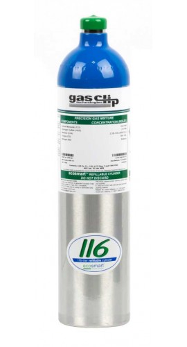Gas Clip SGC-CO-120 CO Calibration Gas Cylinder, 100 ppm CO/Air, 31.70 Gal-