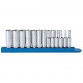 GearWrench 80304 Ensemble de douilles, prise 6.35 mm, 13 pi&amp;egrave;ces m&amp;eacute;triques profondes-