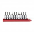 GearWrench 80323 Jeu de douilles &amp;agrave; embout hexagonal, lot de 10, SAE, prise 6.35 mm-