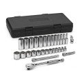 GearWrench 80568 &amp;frac38;&amp;quot; Drive 12 Point Standard and Deep SAE Mechanics Tool Set, 30 pieces-