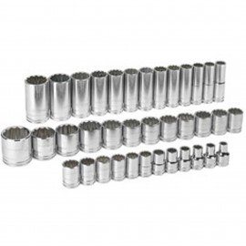 GearWrench 80730 Metric 12-Point Standard/Deep Socket Set, 37-piece, ½" drive-