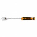 GearWrench 81029T Cliquet &amp;agrave; t&amp;ecirc;te en poire &amp;agrave; long manche bimati&amp;egrave;re, 90 dents, prise 6.35 mm, 203.2 mm-