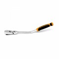 GearWrench 81213T &amp;frac38;&amp;quot; Drive 90 Tooth Dual Material Offset Flex head Teardrop Ratchet, 12-&amp;frac14;&amp;quot;-