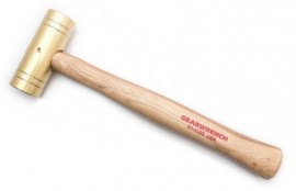GearWrench 81-112G Brass Hammer with hickory Handle, 2 lb-