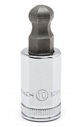 GearWrench 82506 &amp;frac38;&amp;quot; Drive Ball End Hex Bit Metric Socket, 10 mm, alloy steel-
