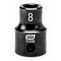 GearWrench 84309N &amp;frac38;&amp;quot; Drive 6-Point Standard Impact Metric Socket, 8 mm-